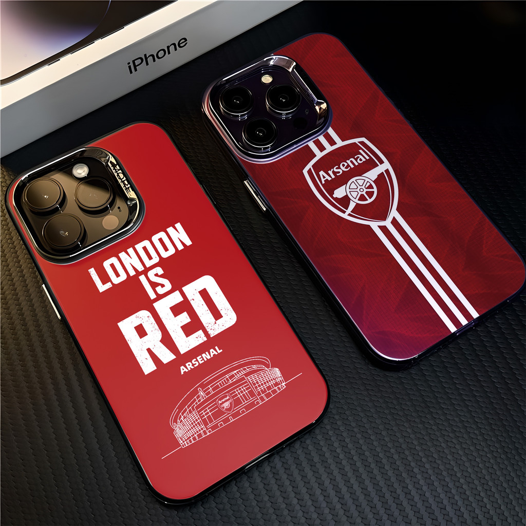 Arsenal พรีเมียร์ลีก อังกฤษ เคสสําหรับiphone 16 Pro Max 15 14 XR 13 11 12 Pro Max 8 7 6 6S Plus X Xs Max Se 2020 13 12 11 แฟชั่นชุบโลหะCool Creativeแบรนด์อินเทรนด์เคสซิลิโคนอ่อนนุ่ม