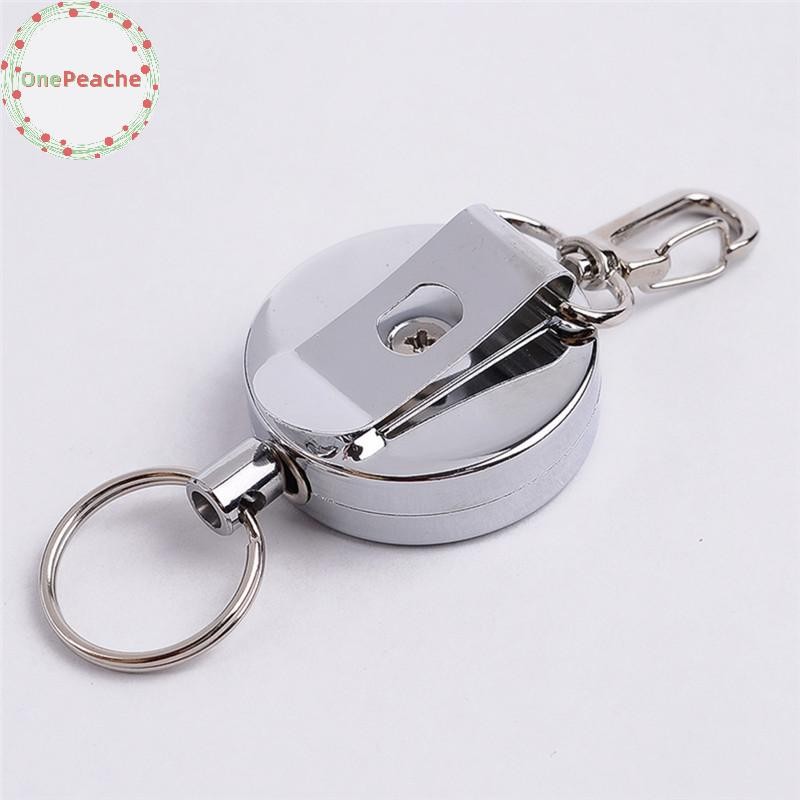 OnePeache Anti Lost Resilience Steel Wire Elastic Recoil Sporty Alarm Key Ring VN