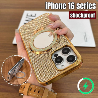 ความงามเพชรเคสโทรศัพท์สําหรับ iphone 15 16 pro max กรณี iphone 12 13 pro max กรณี iphone 11 14 pro max plus กรณีหรูหรากระจกวงเล็บไฟฟ้ากันกระแทกปกหลัง