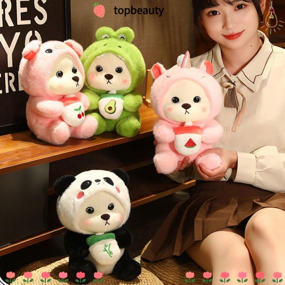 Topbeauty ตุ๊กตาแพนด้า, ของเล่นตุ๊กตาเด็กยูนิคอร์นกบ, ของขวัญวันเกิดเด็กหมูสีชมพู
