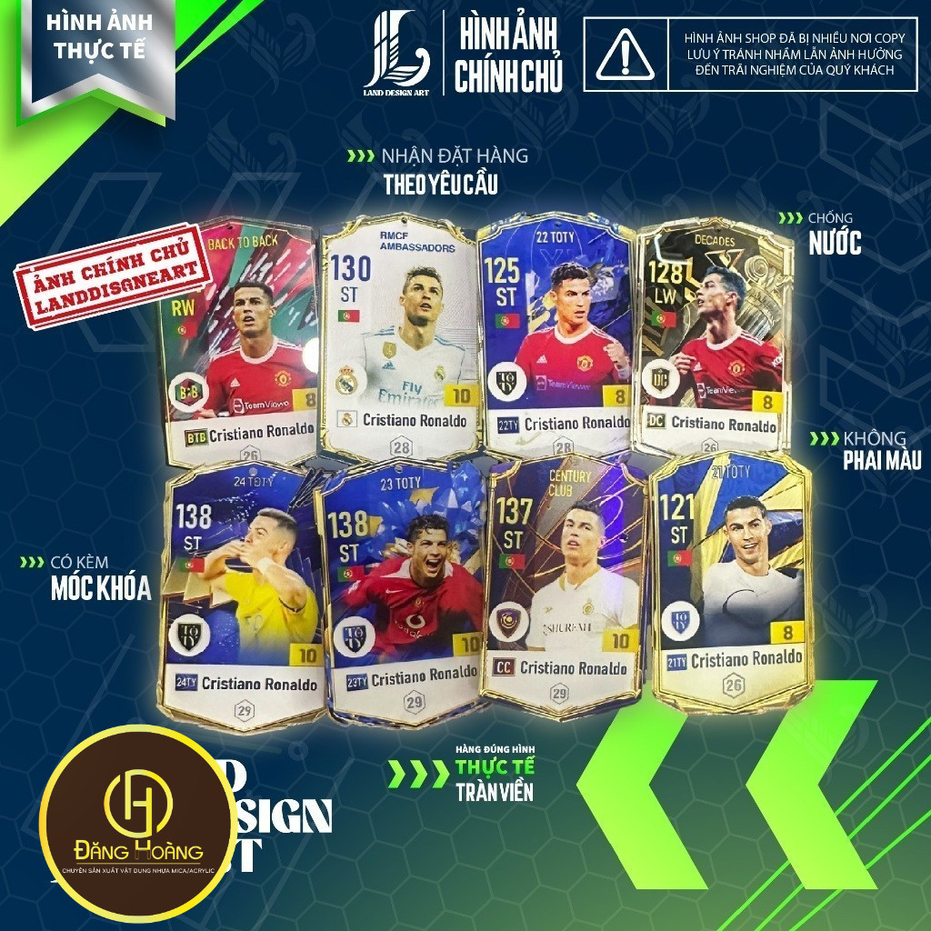 Ronaldo CR7 - พวงกุญแจการ์ดเครื่องเล่น FO4 (FC Online)