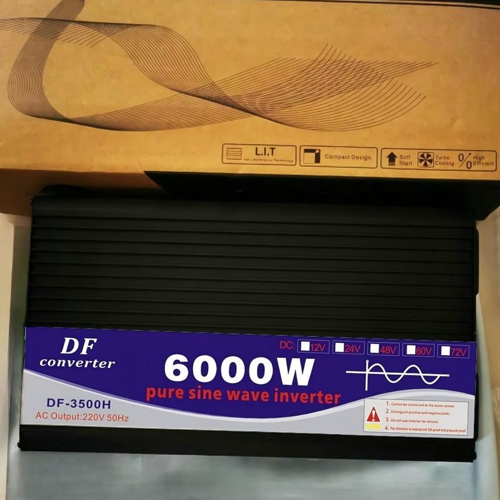 DF4000W ซีเจ อินเวอร์เตอร์เพียวซาย 12/24v จอดิจิตอล แถมสาย CJ Inverter pure sinewave เครื่องแปลงไฟฟ้