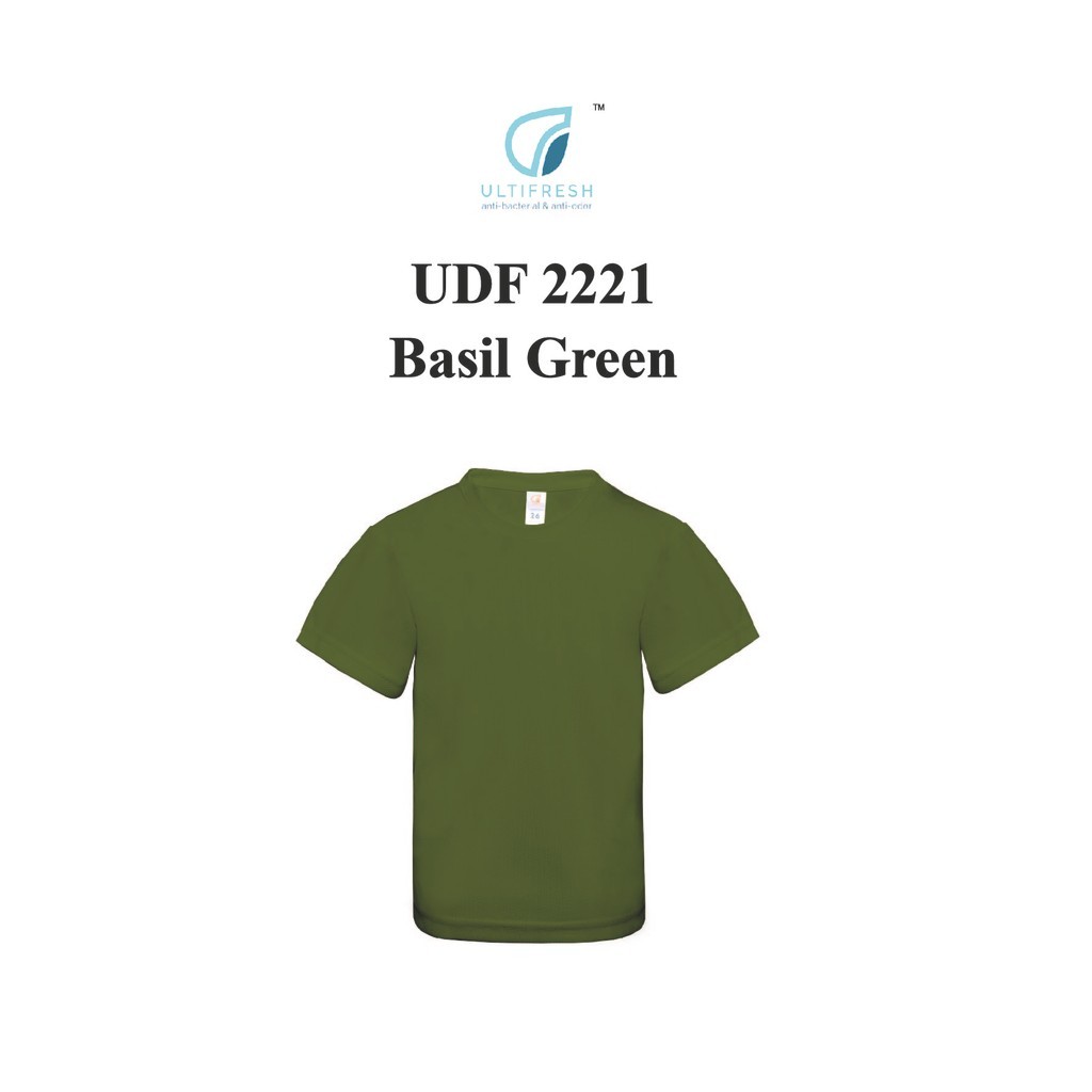 .my Ultifresh UDF2221 Basil Green Performance Microfibr Dri-Fit Anti-Bacterial Anti-กลิ่นลูกเรือคอเด