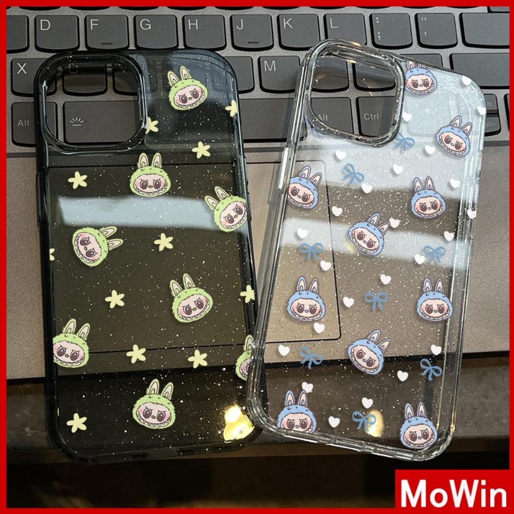 Movin - เคส iPhone 16 Pro Max iPhone 11 เคสใสแบบแวววาว TPU นุ่มสีสันสดใส ลาบูบู สีสันสดใส น่ารักแสนสุข Compatible iPhone15 Pro max 14 13 12 Pro max XS XR 7 Plus 8 Plus