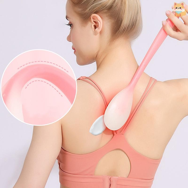[VI] ซิลิโคนด้ามยาว Body Cleaner แปรงอาบน้ํา มัลติฟังก์ชันโลชั่นครีม แอพพลิเคเตอร์หลัง TH