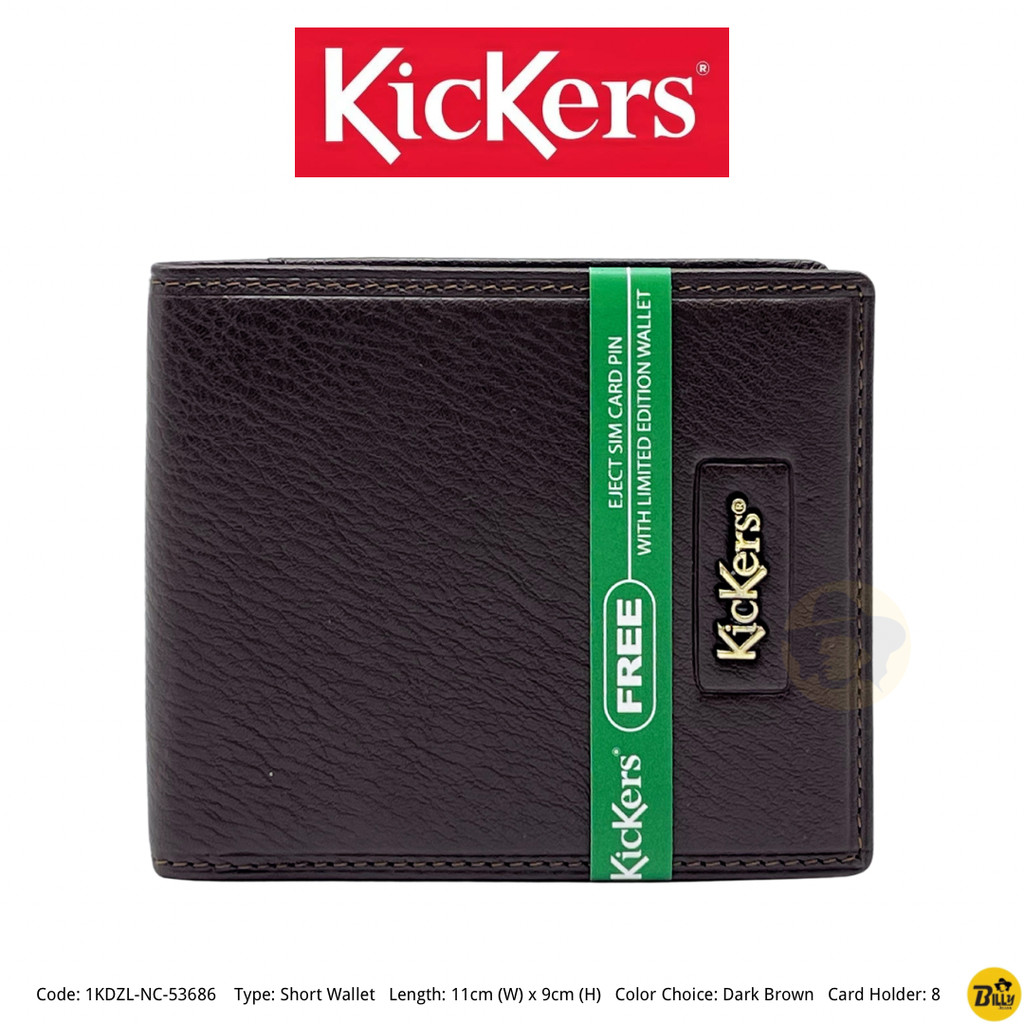 KICKERS Brand Mens Leather Short Wallet ( 1KDZL-NC-53686 )