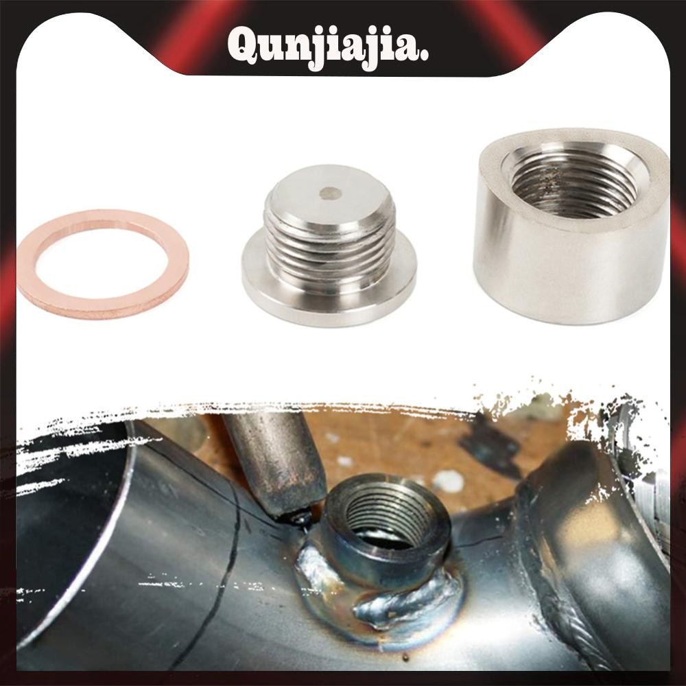 M18x1.5 Nut Bung Curve หยัก O2 อุปกรณ์เซ็นเซอร์เชื่อม Bung Universal Auto Parts