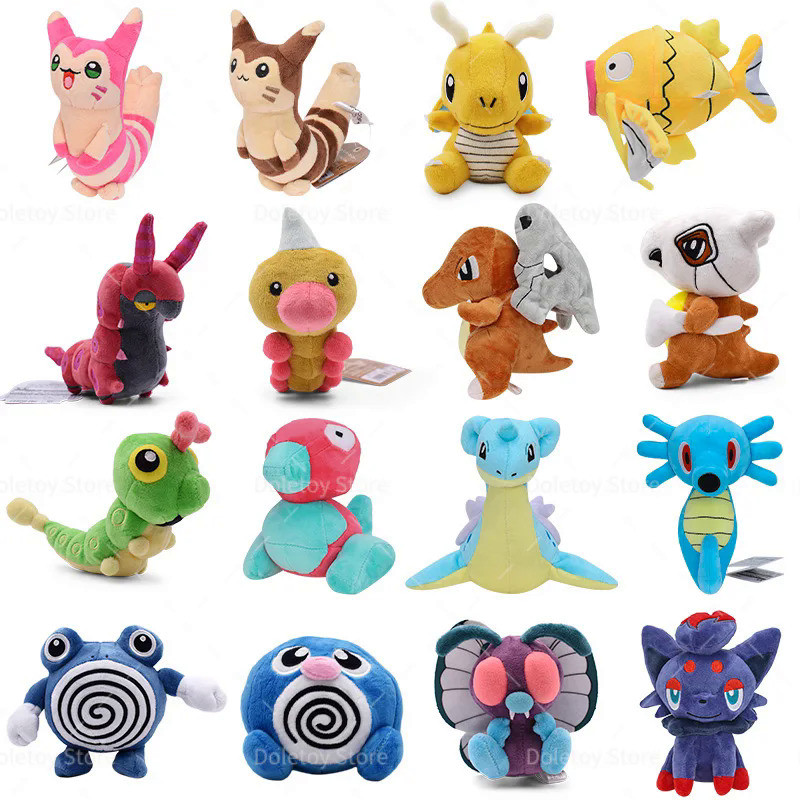 33 Styles Pokemon Plush Toys Cubone Butterfree Scolipede Caterpie Horsea Zorua Furret Stuffed Animal