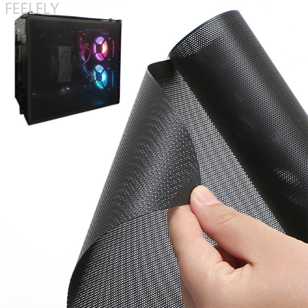 Feelfly 30CMx1M คอมพิวเตอร์ตาข่าย DIY PVC PC กรณีพัดลม Cooler ฝุ่นกรองเครือข่ายสุทธิกรณีฝาครอบกันฝุ่น B3Y5