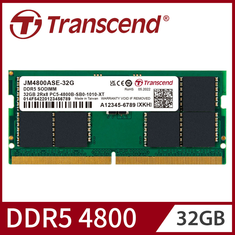 RAM NOTEBOOK DDR5 16GB BUS4800 Transcend (แรม โน๊ตบุ๊ค DDR5 JM4800ASE-16G)