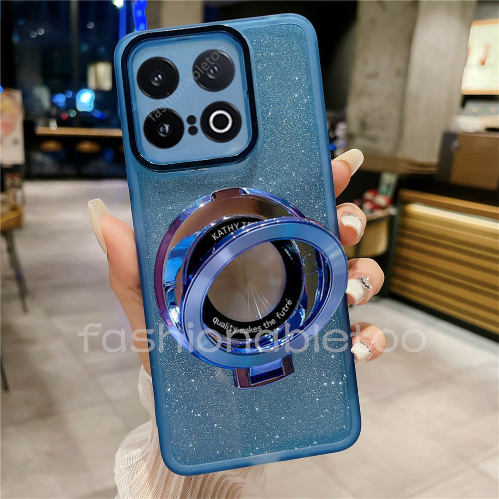 ปลอกสําหรับ Vivo iqoo 13 iqoo13 1 3 Vivoiqoo13 ที่วางแหวนวงเล็บเคสโทรศัพท์ฟอยล์ Bling Glitter อะคริล