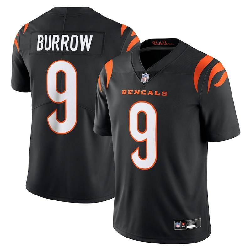 เสื้อทีมNFL Cincinnati Bengals ของJoe Burrow สีดำ ปี2023 จำนวนจำกัด