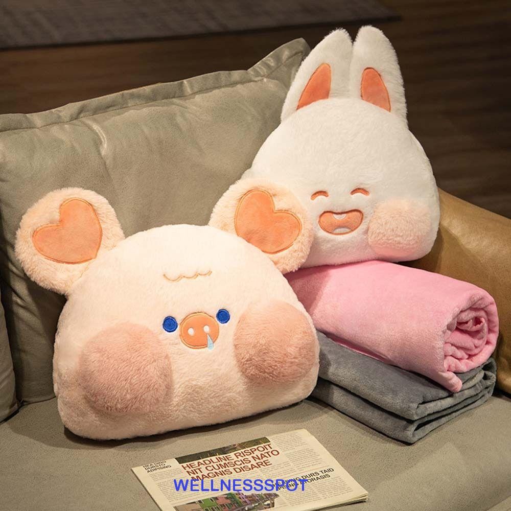Wellnessspot มือหมอนอบอุ่นหมูของขวัญวันเกิดกระต่ายตุ๊กตาหมอนหมียัดไส้ของเล่น Dudu Face สัตว์ตุ๊กตาหมอนกลับโซฟาเบาะ Dudu Meow Ddu แมวตุ๊กตาตุ๊กตา