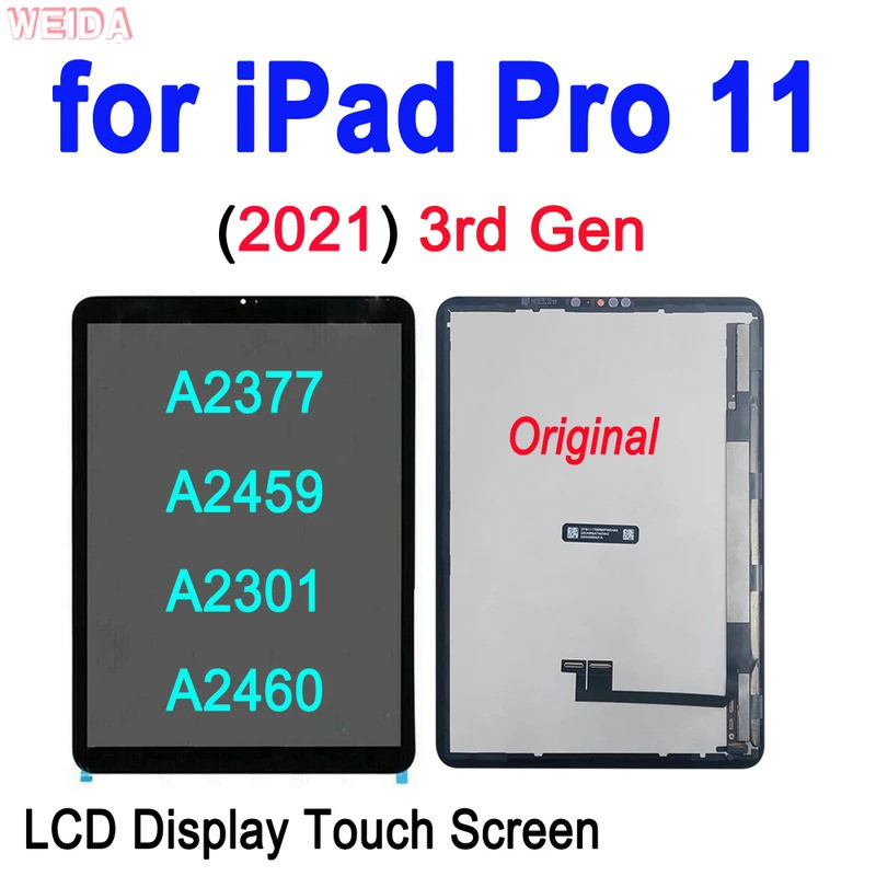 11 "LCD ต้นฉบับสําหรับ iPad Pro 11 (2021) 3rd Gen A2377 A2459 A2301 A2460 จอแสดงผล LCD Touch Screen 