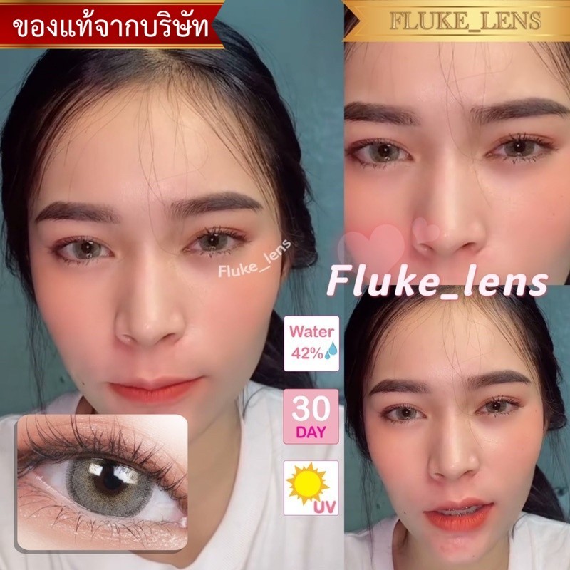 คอนแทคเลนส์ รุ่นใหม่ Kimmy brown , gray ลายคล้าย sole2tone lovelyplus เลนส์กรองแสง ของแท้ Made in Korea