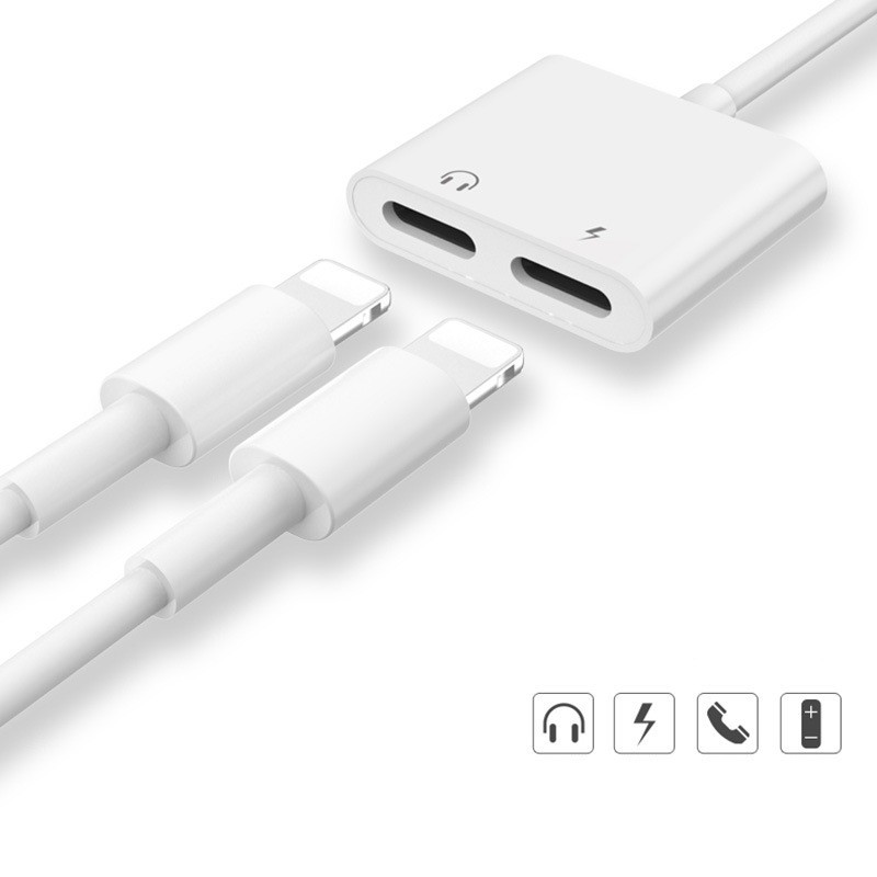 Lighting แจ็คแปลง 2 หัวสําหรับ Iphone การชาร์จและฟังสะดวกในหูฟัง PK Thai Duong