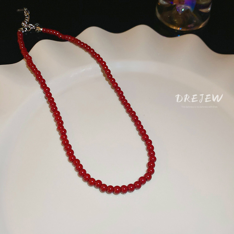 DREJEW قلادة خرز أحمر — صورة 6