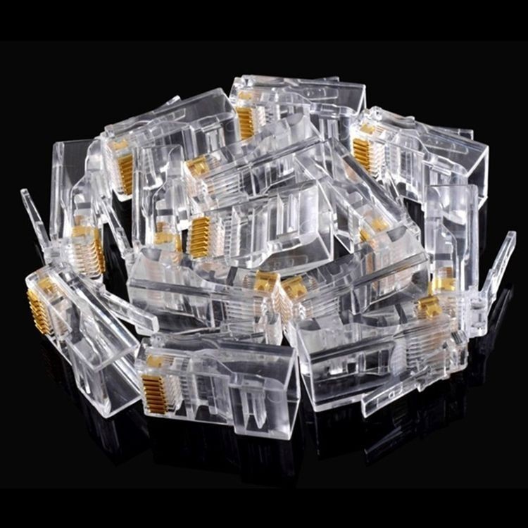 ส่วนลดทั้งร้านเครือข่ายคริสตัลหัวหมวด5eสายเคเบิลเครือข่ายหัว8coreRJ458P8Cทองแดงสามแผ่น100Mสายเคเบิล