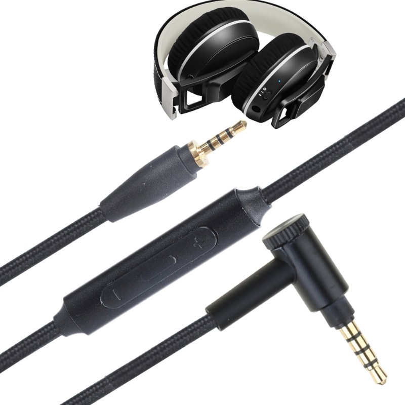 Niki Clear Sound ชุดหูฟังสายเปลี่ยนปลั๊กง่ายและเล่นสําหรับชุดหูฟัง XL สายถักไนลอน 59 06 นิ้ว