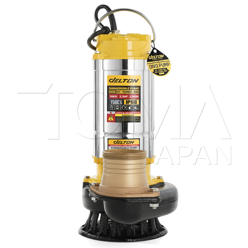 DELTON ปั๊มแช่สแตนเลส 3 นิ้ว 1,900W 2.5HP ไดโว่ Submersible Stainless Steel Pump รุ่นเทอร์โบงานหนัก DT-TURBO-660 (3นิ้ว) ราคา ถูกที่สุด ดีลบีเคเค แกลเลอรีภาพที่ 2