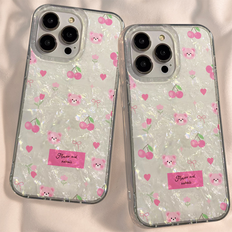 เคสแข็งคุณภาพเงางาม หมีแฟชั่นน่ารัก เคสไอโฟน11 iphone13 14 12 15 11 16 Pro Max 7Plus 8Plus SE XS Max X XR เคสไอโฟน13 ราคา ถูกที่สุด ดีลบีเคเค แกลเลอรีภาพที่ 6