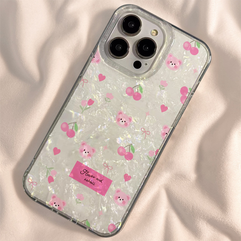 เคสแข็งคุณภาพเงางาม หมีแฟชั่นน่ารัก เคสไอโฟน11 iphone13 14 12 15 11 16 Pro Max 7Plus 8Plus SE XS Max X XR เคสไอโฟน13 ราคา ถูกที่สุด ดีลบีเคเค แกลเลอรีภาพที่ 8