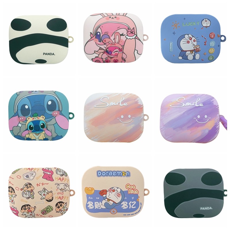 คู่การ์ตูน Matte Soft Case สําหรับ Redmi Buds 6 Active 6Pro 6Lite 6s TPU สีดําป้องกันหูฟังหูฟัง Bud 5 5Pro 4Pro ฝาครอบ
