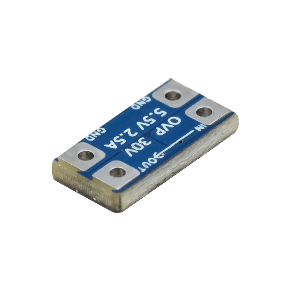 โมดูลป้องกันแรงดันไฟฟ้าเกิน OVP 5.5V 2.5A 30V มินิป้องกันไฟ