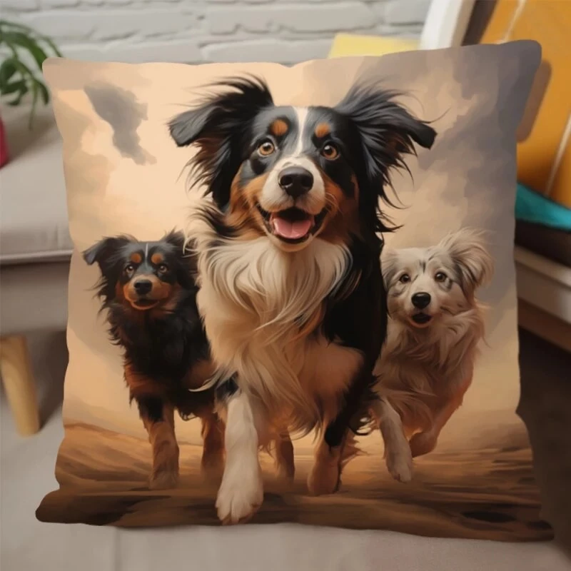 หมอนลายลูกสุนัข น่ารักสำหรับห้องนั่งเล่นและห้องนอน พร้อมใช้ในรถยนต์ thumbnail 7