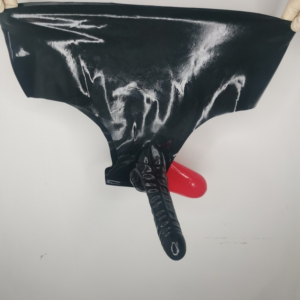 ชุดชั้นในน้ํายางสีดําชายชุดคู่กางเกงขาสั้นน้ํายางครั้งเดียวขึ้นรูปชุดชั้นในน้ํายางยืดหยุ่นสูง