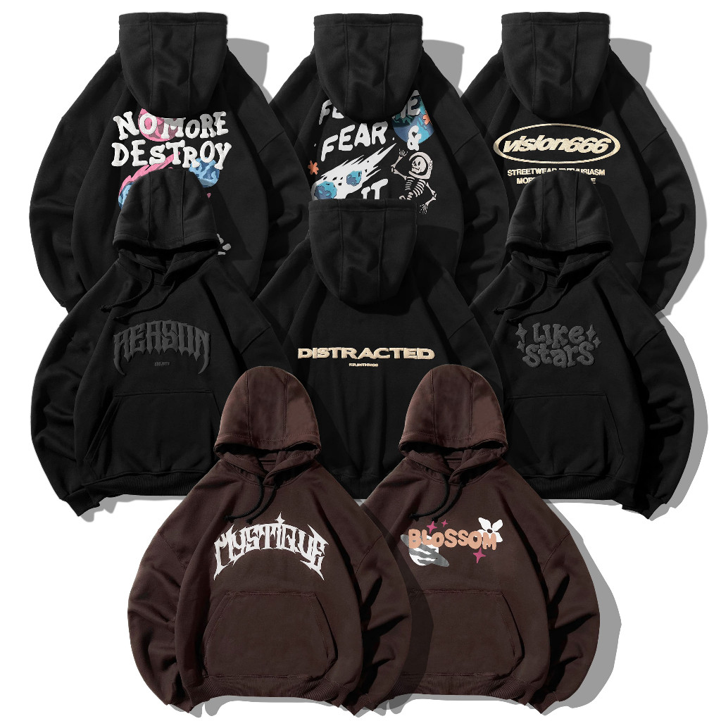 " Volume 2" BOXY HOODIE JUMPER / DISTRO MENS BOXY HOODIE JUMPER