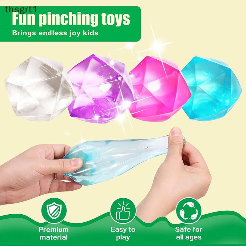 [Thsgrt1] 1 ชิ้นเพชร Cube Maltose Fidget ของเล่น Squishy ความเครียด Ball บีบ Props ความเครียดบรรเทา Sensory ของเล่นสําหรับผู้ใหญ่ความวิตกกังวล ADHD [sam]