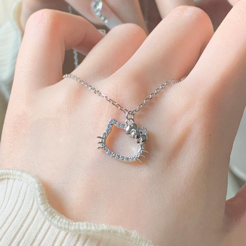 Roselife S925 เงิน Cyrstal ญี่ปุ่น Kitty แมวจี้สร้อยคอผู้หญิงหญิงเลือกฟรีลูกแมวคอเครื่องประดับ - รูปที่ 2