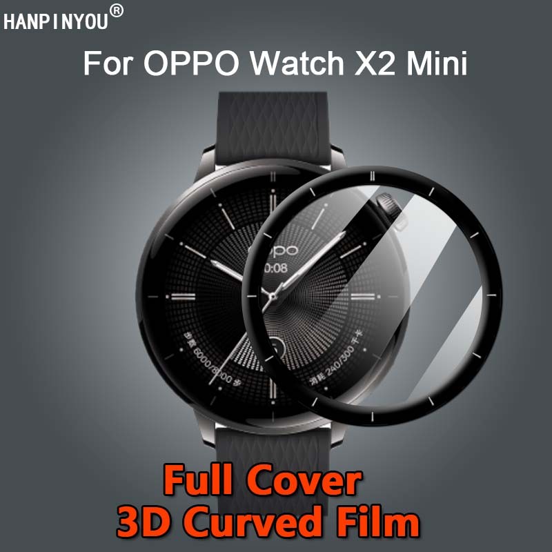 สําหรับOPPOนาฬิกาX2 Mini SmartWatch Clear Full Cover 3Dโค้งชุบนุ่มPMMA PETฟิล์มป้องกันหน้าจอ-ไม่ใช่ก