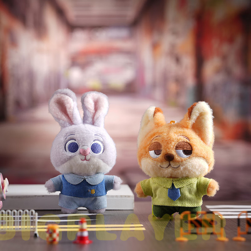 （✨แท้100%✨) KKV Disney หม้อน้ําผึ้งแท้ Crazy Animal City Nick Judy จี้คู่ตุ๊กตาตุ๊กตา