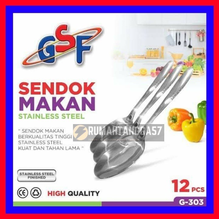 GSF G-303 TABLESPOONS / GSF 303 STAINLESS TABLES / 1 DOZEN STAINLESS TABLESPOONS / 12 ชิ้น / TABLES 