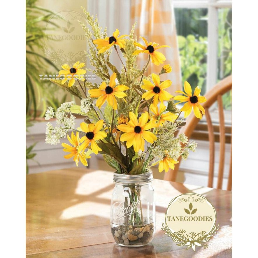  [จัดส่งฟรี]เมล็ดพันธุ์ Black-Eyed Susan Marmalade Flower Biji Benih Bunga Rudbeckia Hirta 黑heart菊花种子 OpEF