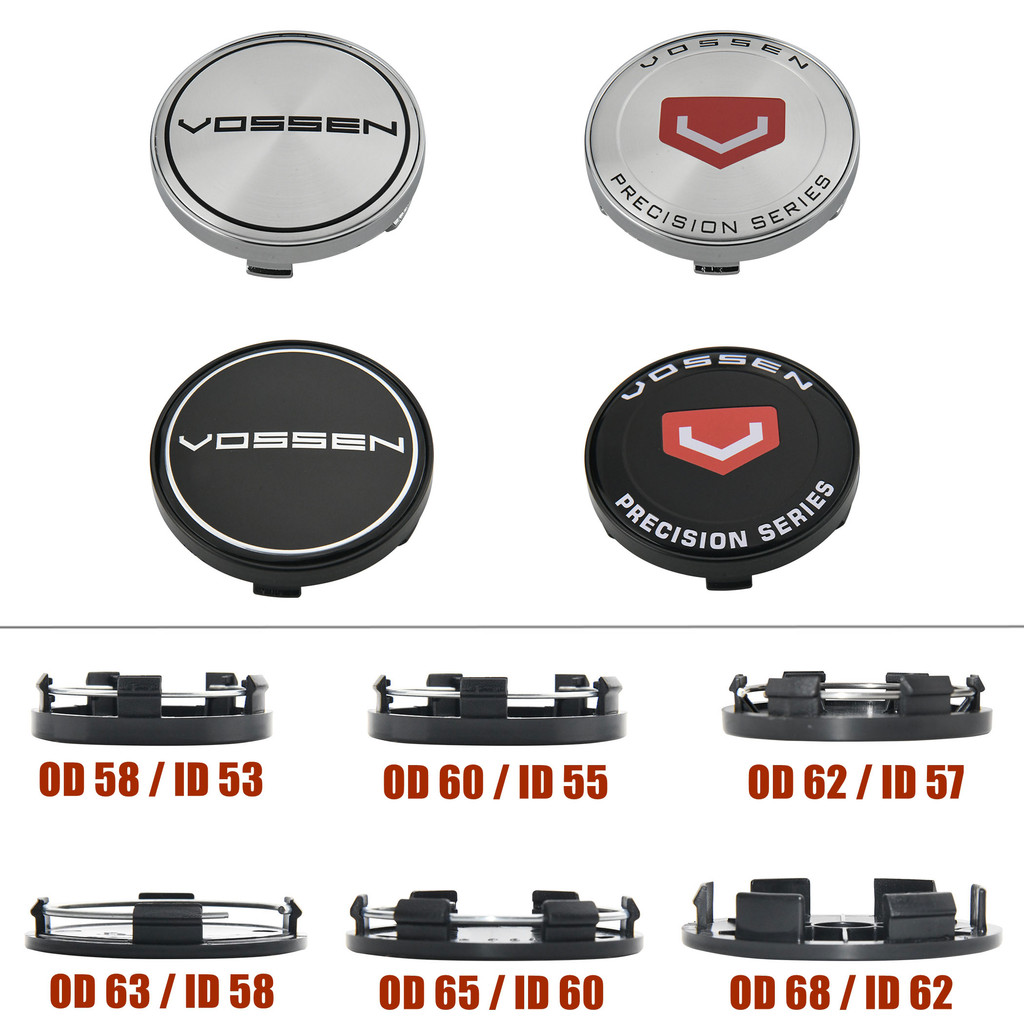 4ตัว 58มม ฝาครอบล้อ vossen ฝาปิดดุมล้อ 60มม ฝาครอบดุมล้อ 62มม ฝาดุมล้อ 63มม 65มม 68มม