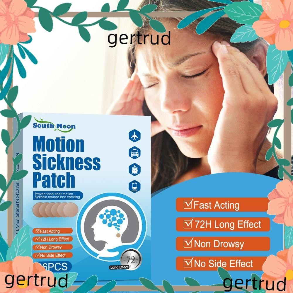 GERTUD 36 ชิ้น Motion Sickness แพทช์, Vomiting บรรเทา Nausea Carsickness สติกเกอร์, อาการบวมที่มีประ