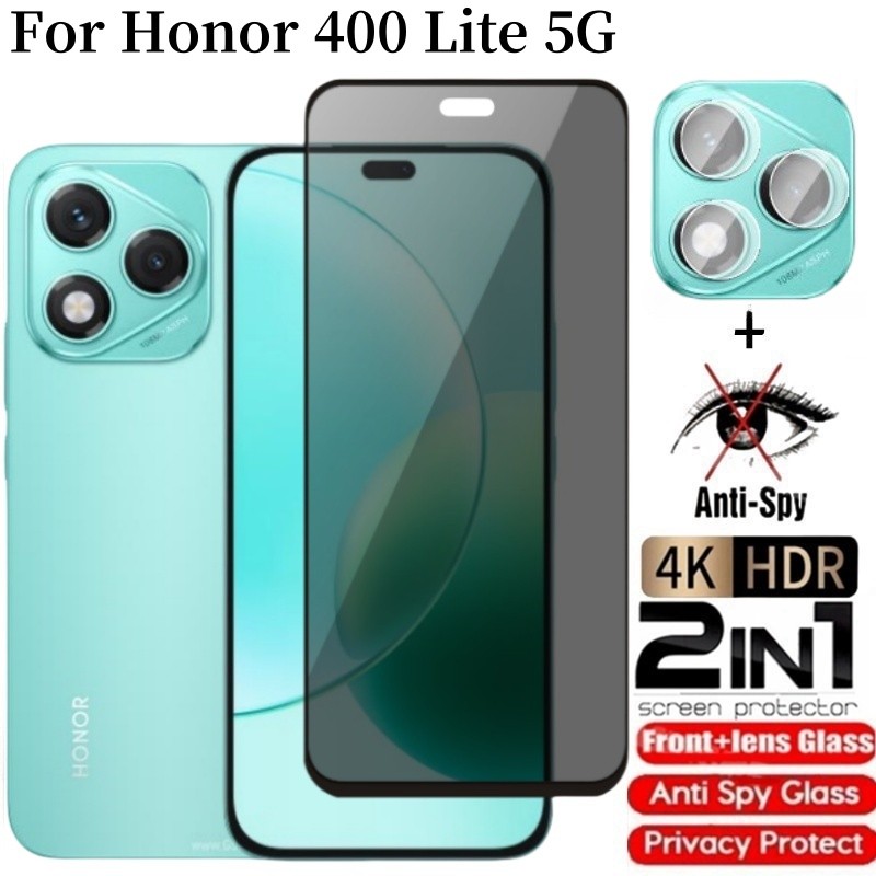 2in1 Honor 400 Liteกระจกนิรภัยส่วนตัวAnti-Spyคลุมทั้งหมดป้องกันหน้าจอAnti Peekความเป็นส่วนตัวฟิล์มสํ