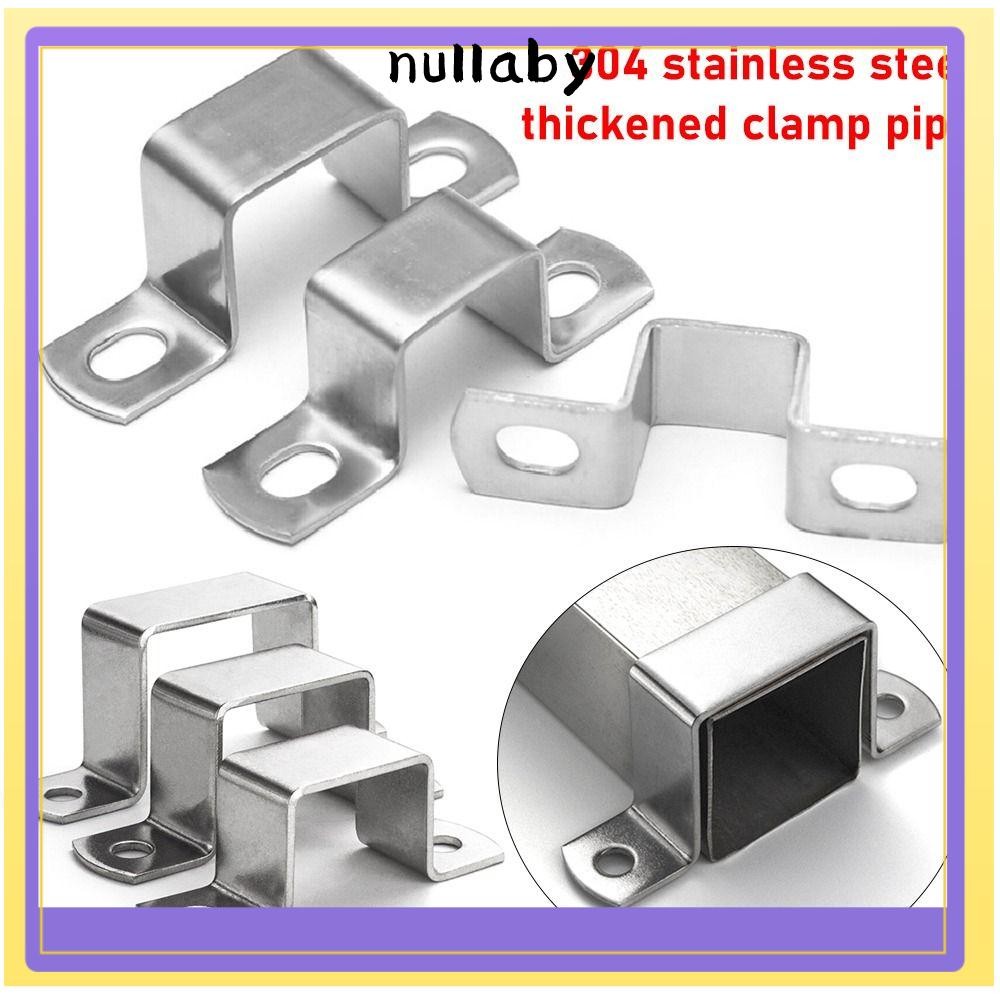 NULLABY แคลมป์ท่อ Horseback, คลิปกระชับประปา Ohm Tube Card, Thicken Fastening Buckles 304 สแตนเลส M-รูป U-รูปสแควร์สี่เหลี่ยมผืนผ้าคอ Hoop Tube