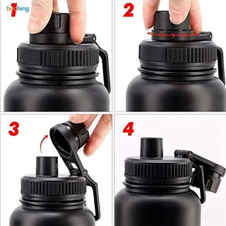 ถ้วยฝาสําหรับแก้วน้ําขวดฝาครอบจับ Aquaflask ฝาปิด Tumbler อุปกรณ์เสริม 12oz-64oz สี PP พลาสติกกีฬาแบบพกพาขวดฝาปิด