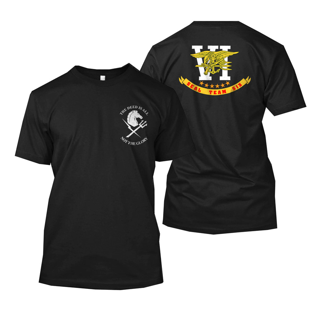 US Navy Special Forces NSWDG SEAL Team 6 เสื้อยืดคอกลมพิมพ์ลายผ้าฝ้าย