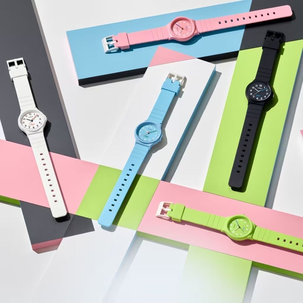 CASIO นาฬิกาข้อมือ CASIO รุ่น LQ-24B-4BDF สายเรซิน สีชมพู