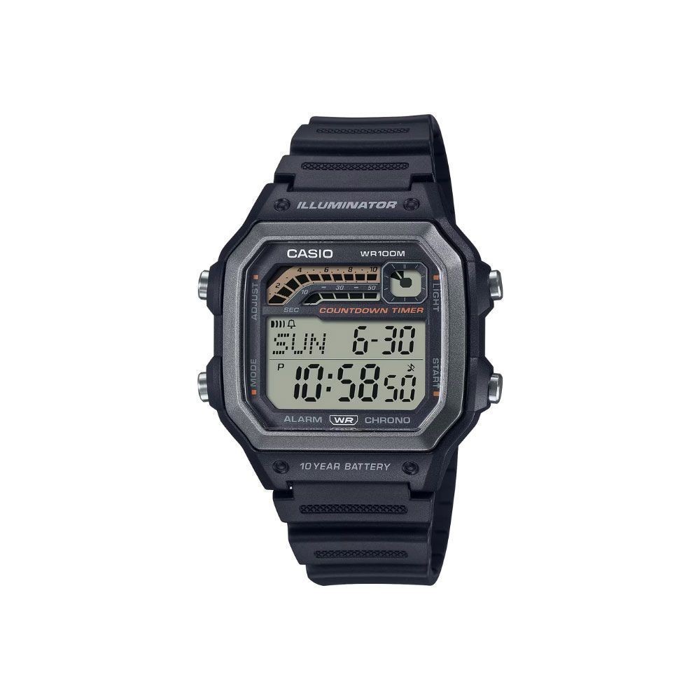 CASIO นาฬิกาข้อมือ CASIO รุ่น WS-1600H-1AVDF วัสดุเรซิ่น สีดำ