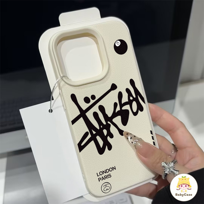 เคสไอโฟน 16 13 สำหรับ iPhone 15 11 16 13 12 14 Pro Max 7 8 14 15 Plus XR XS X Max ปกหนังสัมผัสตัวอักษรสร้างสรรค์สุดเท่