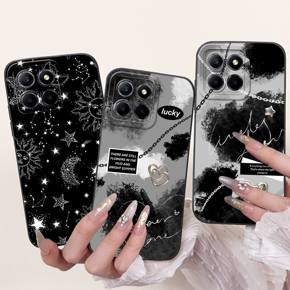 ปลอกสําหรับ Honor X8b กรณี LLY-LX1 LLY-LX2 LLY-LX3 Luxury Space Star Marble Cool ทาสีกันกระแทกสําหรั