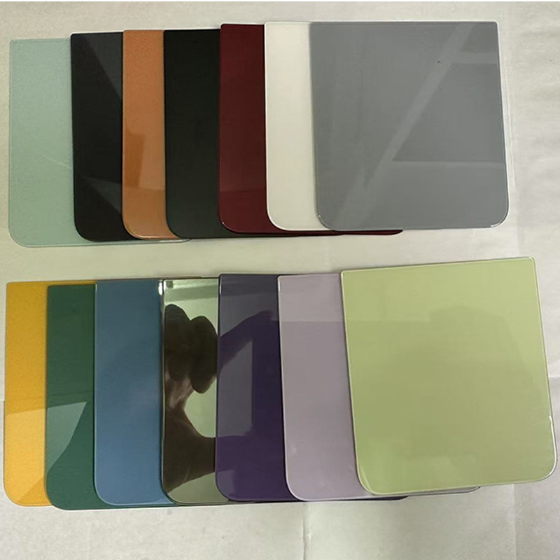 ฝาหลังด้านหลังสําหรับ Samsung Galaxy Z Flip5 SM-F7310 F731B F731U/N แบตเตอรี่ด้านหลังประตูกรณีโลโก้