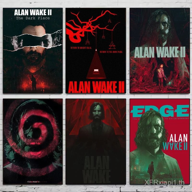 Alan Wake 2 เกมสยองขวัญโปสเตอร์ภาพยนตร์ Hd ห้องนั่งเล่นตกแต่งห้องนอน,ไม่มีกรอบผ้าใบภาพวาดของขวัญ