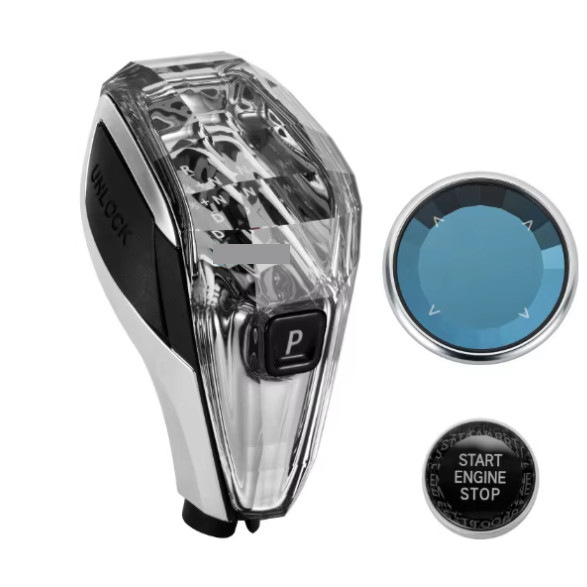 RHD กระจกอัตโนมัติคริสตัล Led ชุดเกียร์รถคริสตัลเกียร์ Shift Knob สําหรับ 5 Series BMW F02 F10 F15 F20 F30 F32 F34 F80 F82 G20 G30 G80